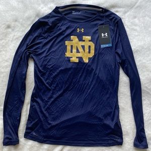 Womens Notre Dame Under Armour Iso-chill long sleeve shirt